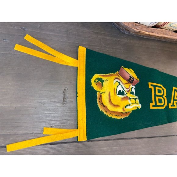 Vintage 50’s 1950's BAYLOR UNIVERSITY SAILOR BEAR Pennant - Picture 5 of 10